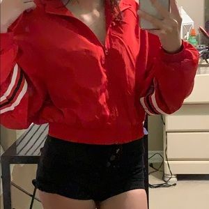 ✨Red Cropped Windbreaker✨